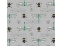 The Botanist Bees and Dragonfly on grey background